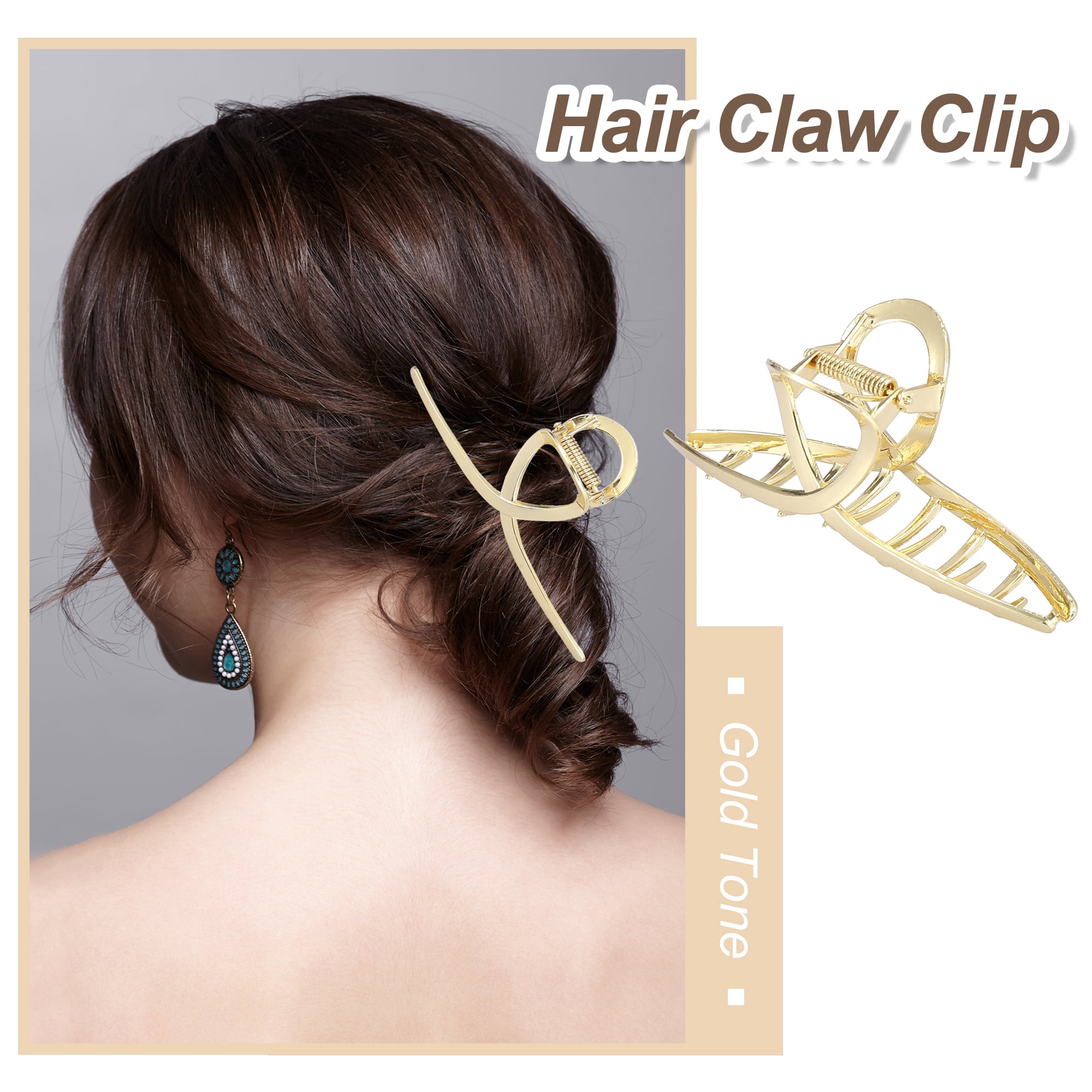 Unique Bargains Metal Hair Claw Clip Hair Barrettes Hair Pins for Women Beauty 4.5 Inch