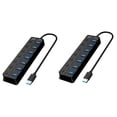 thumbnail image 4 of HLONK 2pcs Usb Adapter Usb Connector Usb Extension Cable 7 Ports Usb Splitter Extender, 4 of 8