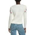 thumbnail image 2 of CeCe womens  Embroidered Sweater, xs, White, 2 of 3