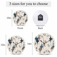 thumbnail image 6 of Wall Clock Blue Brown Diamond Clocks PVC Silent Non-Ticking Battery Operated Decorative Modern Geometric Mid Century Linen Round Clock for Home Living Room Kitchen Bedroom Office Wall Decor 10 Inch, 6 of 9