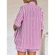 thumbnail image 5 of Conjunto de Dos Piezas para Mujer 2026: Camisa A Rayas y Pantalones Cortos. Rosa Roja L, 5 of 7