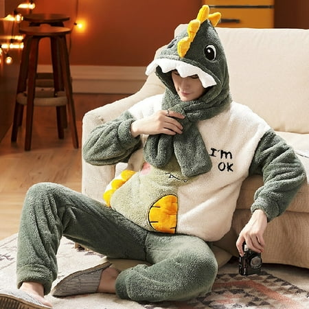 

PIKADINGNIS New Pajamas for Men New Style Warm Flannel Long Sleeve Male Pocket Pyjama Set Young Boy Wear Sleepwear Pant 4XL 5XL