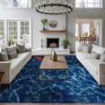thumbnail image 3 of Large Area Rugs for Living Room Bedroom, Navy Blue Ocean Waves 8'x10' Rug Washable Carpet Runner Indoor Outdoor, Red Boat Coastal Non Slip Floor Mats Rug for Kitchen, Patio, 3 of 8