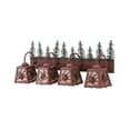 thumbnail image 2 of Meyda 142631 35 in. Spruce Pine 4 Light Vanity Light, Rust & Wrt Iron & Green Trees, 2 of 5