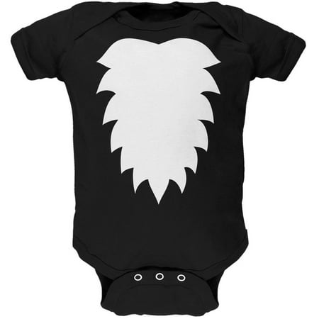 Skunk Costume Black Soft Baby One Piece