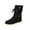 Black, variant on Snow Boots for Women,Lace-Up Winter Boots Mid-Calf,Fluff Boots with Fleece,and Fur-Lined Casual Boots