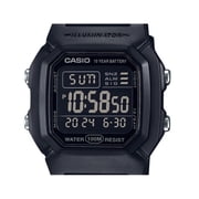 Casio Digital Black Resin Strap Quartz Men's Wristwatch, W-800H-1BV
