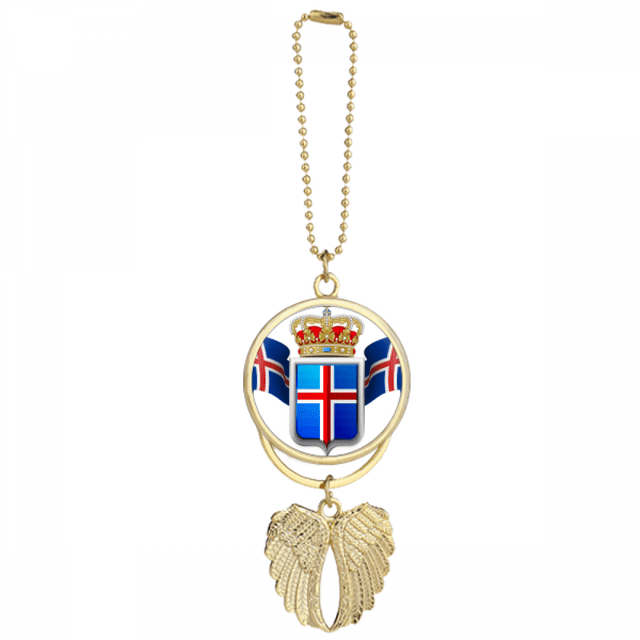 Emblème National d'Islande, Porte-Clés Symbole du Pays, Pendentif Aile d'Ange