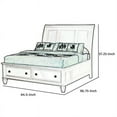 thumbnail image 2 of Transitional Style Sleigh Storage Queen Bed with Molded Details Black, 2 of 5