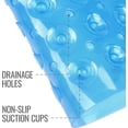 thumbnail image 4 of 18x18 Bathtub Mat, Reliable Slip Protection for Shower, BPA Free, Latex Free, DEHP Free, Drain Holes to Prevent Water Buildup, Blue (Pack of 35), 4 of 5