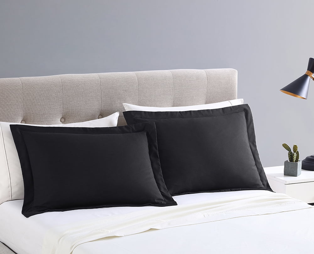 Mainstays 2 Pack Shams 200 Thread Count, Black