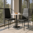 thumbnail image 2 of Homy Casa Set of 2 Dining Chairs, High-Back Faux Leather with Metal Legs, for Dining Room & Kitchen, 2 of 8