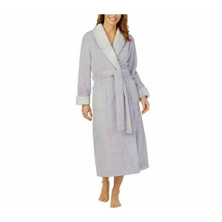 

Carole Hochman Ladies Plush Textured Wrap Robe Purple XS - NEW