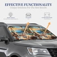 thumbnail image 4 of Windshield Sun Shade, Coastal Style Garden Villa Foldable Car Sun Shade Windshield for Front, 2 Pieces, 4 of 7