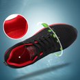 thumbnail image 4 of Zapatos Para Caminar Mocasines casuales unisex Zapatos planos con cordones suaves Accesorios para exteriores (42 Negro Rojo) Ehuebsd Para Estrenar, 4 of 9