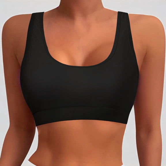 Daznico Women's Sports Bra Bikini Tops Racerback Swim Top Neck Bathing Suits Top Padded Crop Tops Swimsuit,XL