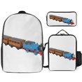 thumbnail image 1 of Thomas & Friends Backpack Trio Set Durable Polyester Bookbag Lunch Pouch and Pencil Organizer for Teens, 1 of 5