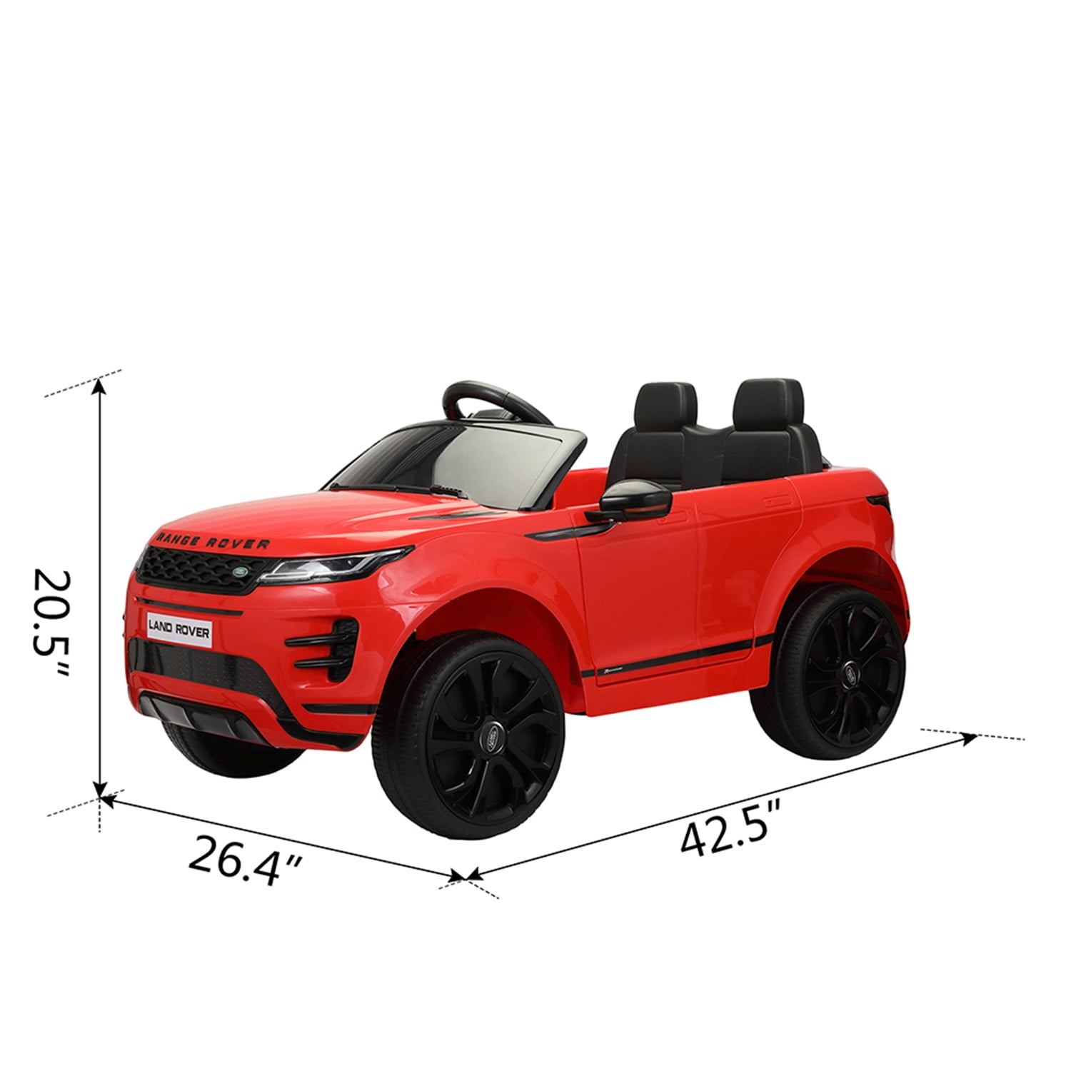 CIPACHO Licensed Land Rover Ride on Cars Toy with 2.4G Remote Control, 12V Car for Kids, Double Doors, LED Lights, Red