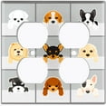 thumbnail image 3 of Metal Light Switch Plate Cover Cute Puppy Dog Cube Gray DOG002, 3 of 13