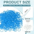 thumbnail image 2 of Uxcell 1800 Pcs Loom Rubber Bands Kit with 75 Pcs S-Clips 3-Hooks Light Blue, 2 of 6