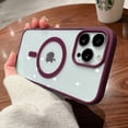 thumbnail image 4 of Étui de Chargement Sans Fil Magnétique Transparente Colorée pour Magsafe pour iPhone 15 14 13 12 11 Pro Max Mini TP XR Étui Rigide Acrylique, 4 of 7