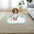 thumbnail image 6 of Washable Pet Dog Toilet, Dog Potty Tray Easy to Clean Indoor Outdoor Bedpan Lattice Urinal Training Pad Holder Trainer Corner for Dogs Cats Green, 6 of 9