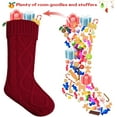 thumbnail image 4 of Christmas Stockings, Clearance 3 Packs 18" Happiwiz Knit Christmas Stockings Kits Green, Ivory & Red, Xmas Stockings Set for Kids, Xmas Tree Holiday Family Party Fireplace Hanging Decorations, 4 of 9