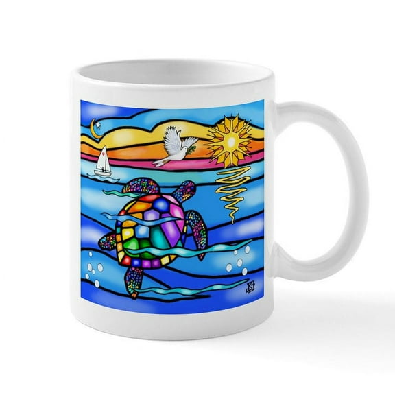 CafePress - Sea Turtle #8 Mug - 11 oz Ceramic Mug - Novelty Coffee Tea Cup