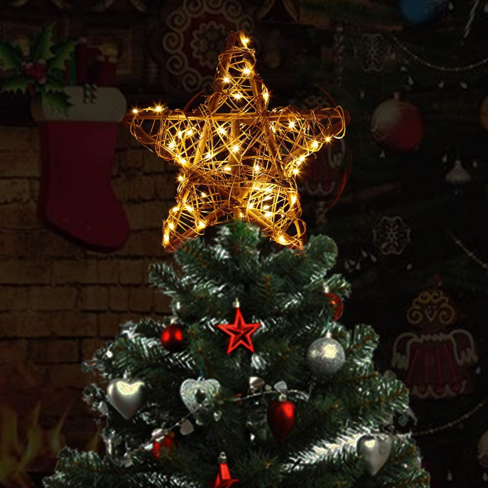 Star Rattan Decoration Supplies Festival Decoration Ornament Christmas Tree 