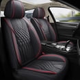 thumbnail image 4 of Car Seat Covers Full Set Fit for Jeep Cherokee 2014-2025 Waterproof Leather 5 Seat Covers Automotive Seat Cushion Seat Protectors with Airbag Compatible (Black&Redline), 4 of 8