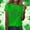 A1587 Green, variant on St. Patrick's Day T-Shirt for Women Glitter Clover Graphic Top Short Sleeve Crewneck Casual Fashion Loose Fit Festival Holiday Apparel Gift for Women