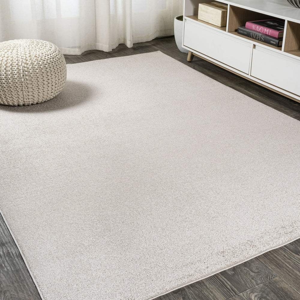 Haze Solid LowPile Beige 3 ft. x 5 ft. Area Rug