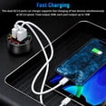 thumbnail image 4 of 38W USB Car Charger Dual QC3.0 Fast Charging Cigarette Lighter Charging Voltage Meter Tablet Compatible Phone With Adapter Mobile Fast Light F4F1, 4 of 5