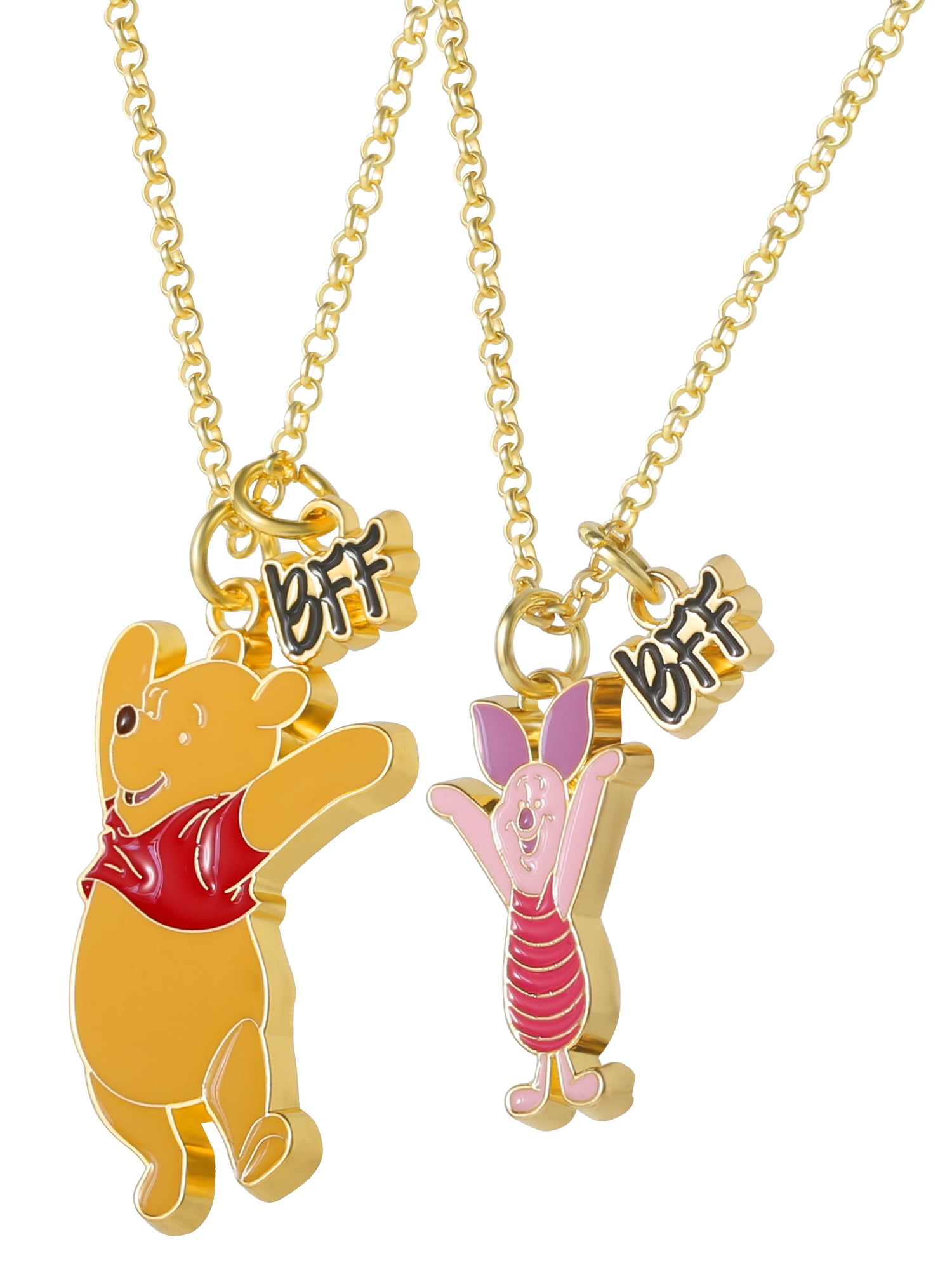 Disney Winnie the Pooh & Piglet Best Friends Pendant Necklace Set