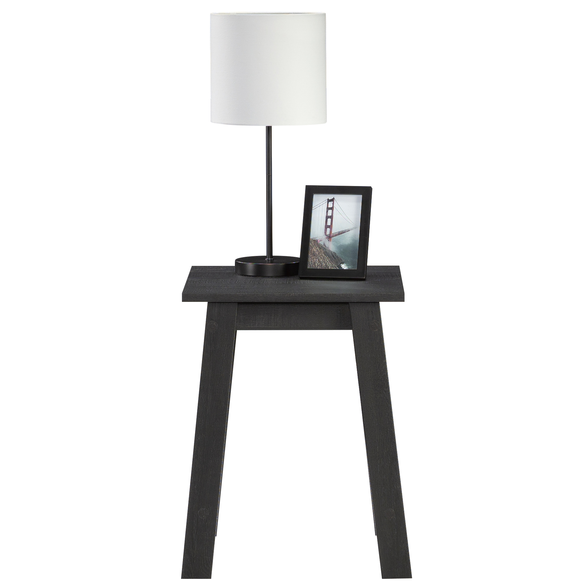 Mainstays Small Square Side Table, Black Finish photo 4