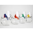thumbnail image 4 of Stemless Wine Glass Set of 4 Birds - Silkscreened Glassware Collection - Bird Watching Gifts, 4 of 4