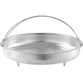 thumbnail image 1 of FYBTO Multifunctional All-In-One Pan Steamer Basket with Handle, Household Stainless Steel Draining Basket Fine Mesh Steam, Dishwasher Safe, Perfect for Steaming Vegetables, Easy Use (L-10IN)-0628, 1 of 5