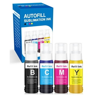 CKYHC Autofill 400ML Sublimation Ink for Epson EcoTank ET-2800 ET-2803  ET-4800 ET-2400 ET-2850 ET-3850 ET-15000 DIY on Mugs, Pillows, Phone cases
