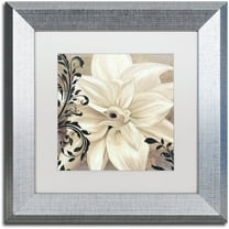 Trademark Fine Art "Winter White II" Canvas Art by Color Bakery White Matte, Silver Frame