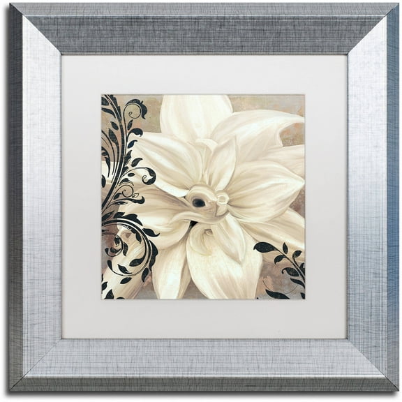 Trademark Fine Art "Winter White II" Canvas Art by Color Bakery White Matte, Silver Frame