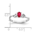 thumbnail image 2 of Primal Gold 14 Karat White Gold 5x3mm Oval Ruby ring, 2 of 3