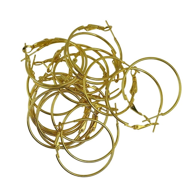 Pendientes de aro grandes Sunnimix Redondo Simple De Huggie 20pcs Cuelga Joyería Oro