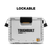 ToughBuilt StackTech XL Cooler, Stackable 38 Quart Hard Shell Chest, White