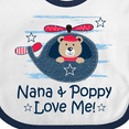thumbnail image 4 of Inktastic Nana and Poppy Love Me Boys Baby Bib, 4 of 4