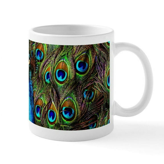 CafePress - Peacock Watch! Mug - 11 oz Ceramic Mug - Novelty Coffee Tea Cup