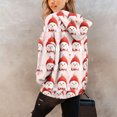 thumbnail image 4 of Hoodies for Women Oversized Winter Plush Cute Sweatshirts Pullover Trendy Fall Winter Clothes with Christmas Print for Comfortable Seasonal Wear,Pink,2XL, 4 of 6