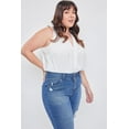 thumbnail image 3 of Women's Plus Size Essential Seamed Waistband Frayed Ankle Jeans, 3 of 11
