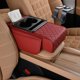 thumbnail image 1 of Genérico Multifunctional PU Leather Car Armrest Box Mat, Car Armrest Cushion, Center Console Cover with 2 Cup Holder, Tissue Box Slot for Most Cars (Red), 1 of 8