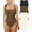 Black,coffee,beige, variant on Women's 3 Piece Bodysuits Sexy Ribbed Strappy Square Neck Sleeveless Shapewear Bodysuits
