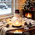 thumbnail image 5 of ANMUYUM,Wax Warmer,Christmas Snowman Candle Warm Stove, Metal Desktop Candle Warmer with Snowflake Cutouts, Cute Festive Snowman Ornament(White 4.72in), 5 of 8